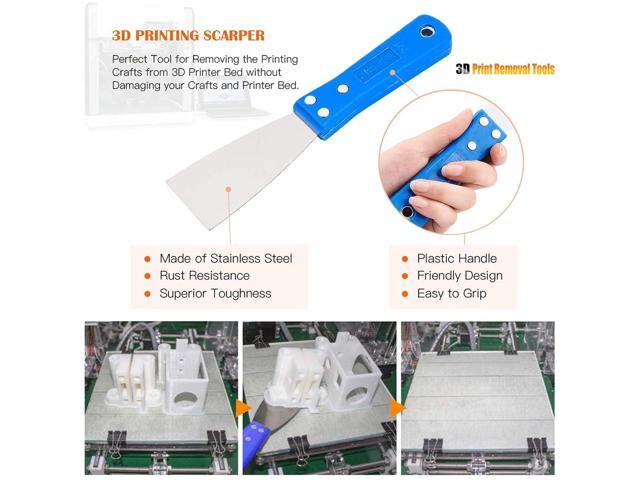 OLYCRAFT 23PCS 3D Printer Tool 3D Printer Nozzle Cleaning Tool Removal Tool Kit Includes Putty Knife, Wire Brush, Wire Flush Cutter, Scraper Knife,...