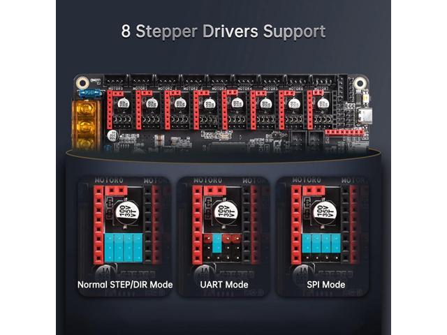 BIGTREETECH Direct Octopus V1.1 Control Board 32Bit Silent Motherboard Support 8 Axis TMC2209 Stepper Motor Driver Compatible btt pi v1.2 to...