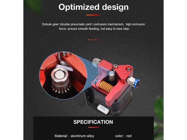 Bigtreetech Upgrade Dual Gear Extruder, Double Gear MK8 Extruder 3D Printer Dual Driver Stock Feeder All Metal 1.75mm Filament Extruder Kit for...