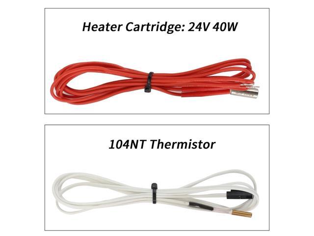 FYSETC Prus i3 Hotend MK3S+ J-Head Extruder Kit 24V 40W for 1.75mm Direct Filament Compatible with Prus i3 MK3/MK3S/MK3S+ and Other E3 V6 Remote...