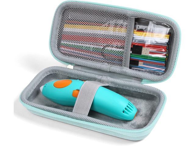 Case Compatible with 3Doodler Start+ Essentials for 3D Printing Pen Set for Kids, Travel Organizer Holders for Filament Refill Packs and and USB.