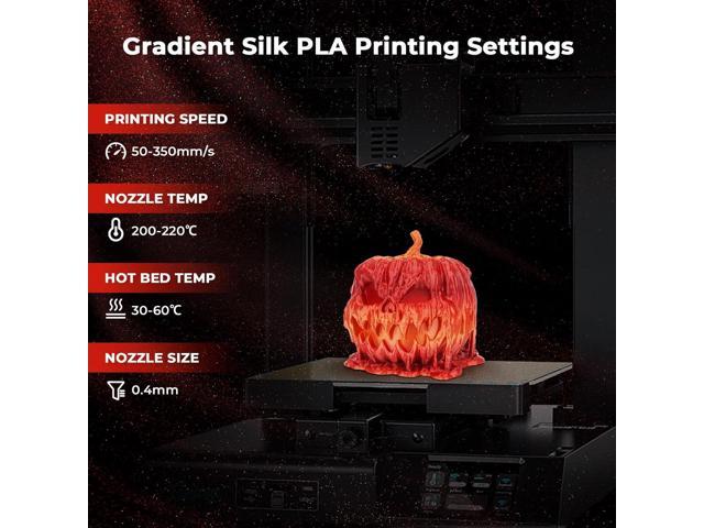 AMOLEN PLA 3D Printing Filament, PLA Filament 1.75mm Silk Shiny Filament Red Gold Filament, 3D Printer Gradient Pla Filament 1KG/2.2lb Compatible...