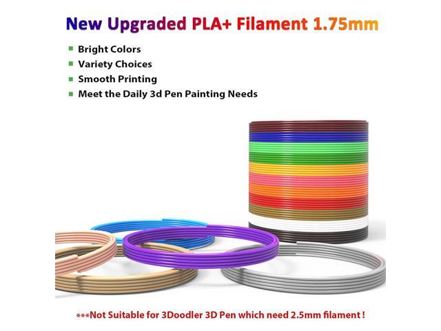 16-Color 320ft PLA 3D Pen Filament Refills - 1.75mm, Kids Safe, 250 Stencils eBook - For SCRIB3D P1 and MYNT3D Pens