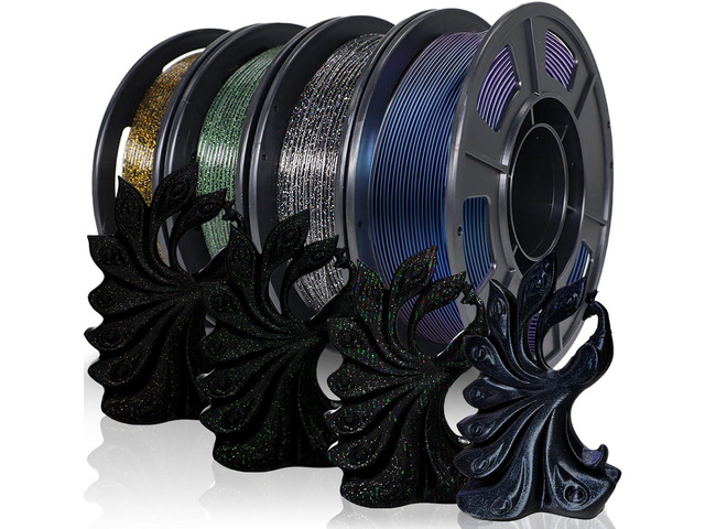 YOUSU 3D Printer Filament PLA Filament 1.75mm Multicolor Mixed Filament 250g*4 Sample Pack.
