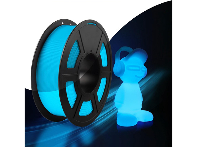 SUNLU Glow in The Dark PLA Filament, Neatly Wound Luminous PLA 3D Printer Filament 1.75mm Dimensional Accuracy +/- 0.02mm, Fit Most FDM 3D...