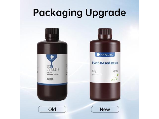 ANYCUBIC 3D Printer Resin with Low Odor and Safety, 405nm UV Plant-Based Rapid Resin with High Precision and Quick Curing for LCD 3D Printing...
