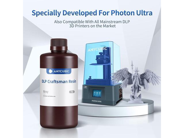 ANYCUBIC 3D Printer Resin, 365-405nm DLP UV-Curing Resin for Photon Ultra/Photon D2, High Precision and Fast Curing Craftsman Resin for DLP LCD SLA...