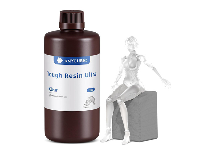 ANYCUBIC Ultra Tough Resin, 3D Printer Resin with Strong Impact Resistance and High Flexibility, Suitable for Direct Use or as an Additive, Wide...