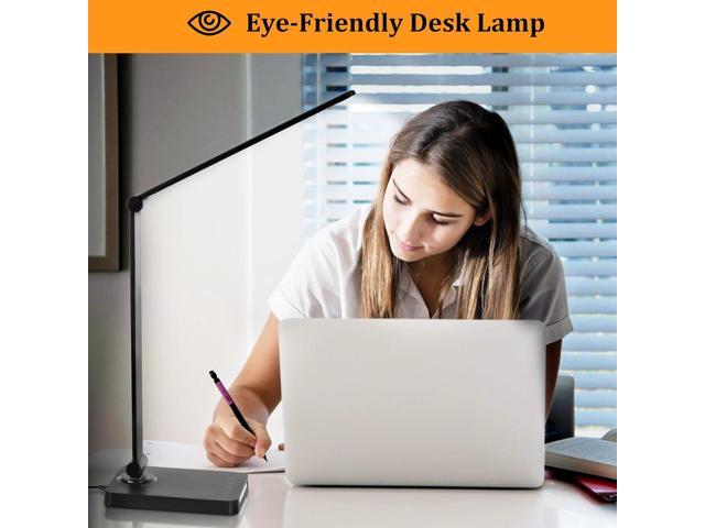 Dott Arts LED Desk Lamp with USB Ports,Touch Desk Lamps for Home Office with 5 Color Modes,3 Brightness Desk Light with Small Night Light,Reading...