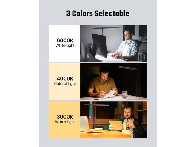 SUPERDANNY LED Desk Lamp for Office Home, Eye-Caring Desk Light with Adjustable Gooseneck, 12W Touch Control Dimmable Brightness, Architect Clamp...