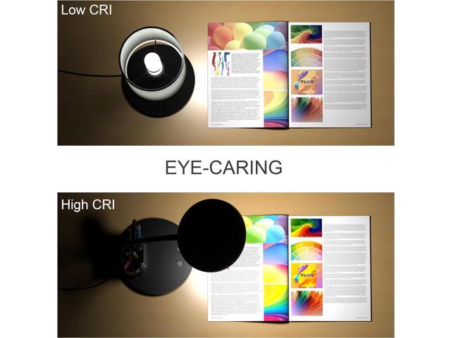 Desk Lamp, LED Desk Lamp for Home Office, Touch Table Lamp with 3 Color Modes 360° Adjustable Arm, Dimmable Desk Light with Pen Phone Holder, Black