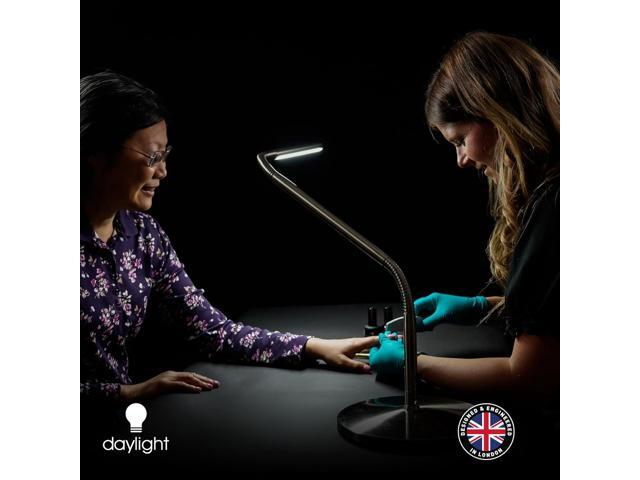 Daylight Company, LLC U35108 Slimline 3 Table Lamp-LED-80 CRI-Eye Care-4 Brightness Levels, 3,000 LUX at 30 cm, 1,065 LUMENS-4 Step DIMMER Mode,...