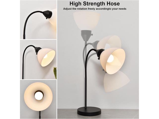 LED Desk Lamp for Home Office, 3 Levels Dimmable Reading Light Flexible Gooseneck Table Lamp for Bedside Office, Rotary Switch Control, Bulb Included