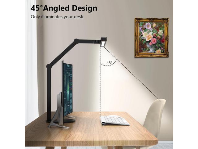 Micomlan Architect Desk Lamp with Atmosphere Lighting, Adjustable Led Desk Light for Home Office with Base, 24W Bright Auto Dimming Table Light...