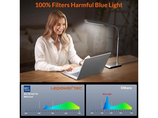 LED Desk Lamp, 12W Reading Desk Lamp for Office Home with 60 Lighting Modes, Touch Control & Timer Function, 750LM Bright Eye-Caring Gooseneck Desk...