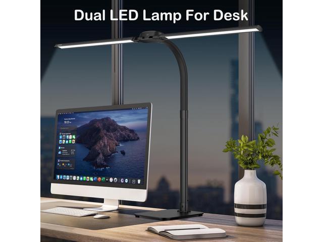 Desk Lamp with USB Charging Port for Home Office 24w Architect Remote Base Dual Task Led Light Modern 5 Color Modes Dimmable Adjustable Gooseneck...