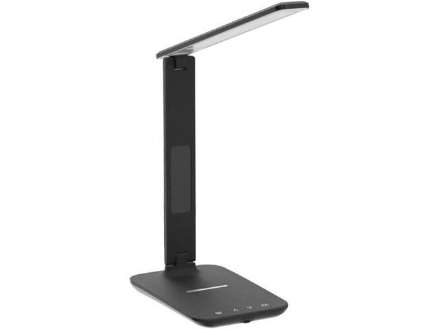 LED Desk Lamp with Wireless Charger, Suitable for Home, Office Dimmable, with USB Charging Port, Built-in Clock, Calendar, Thermometer and...