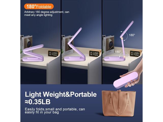 LED Desk Lamp for Office Home & Battery Operated Lamp Rechargeable Lamp Foldable & Portable Light, LED Desk Light Strip, 3 Brightness Dimmable...