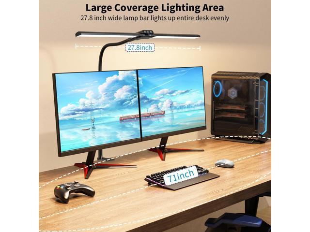 KableRika Desk lamp,Double Head LED Desk Lamp with Clamp,Architect Desk Lights for Home Office,Eye-Caring Desktop Office Lamp 4-Brightness 4-Color...