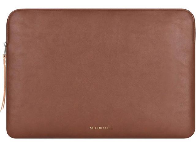 Comfyable Slim Protective Laptop Sleeve 13-13.3 Inch Compatible with 13 Inch MacBook Pro & MacBook Air, PU Leather Bag Waterproof Cover Notebook...