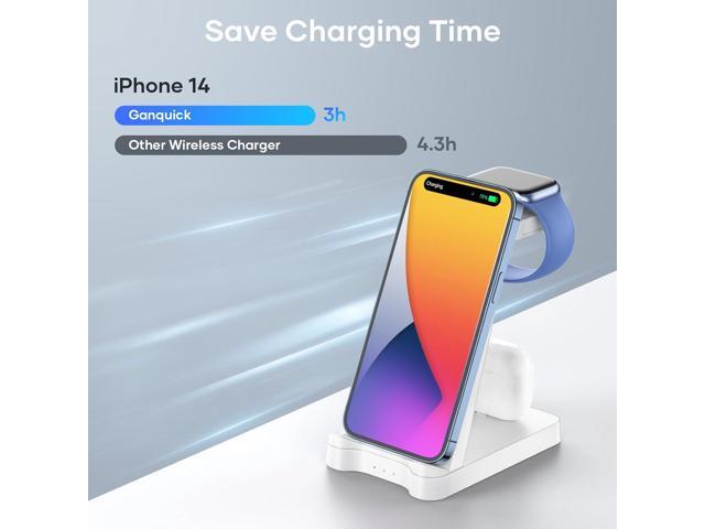 3 in 1 Charging Station for Apple Products - Wireless Charging Station for Multiple Devices, Phone and Watch Charger Dock with Stand for iPhone...