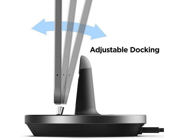 Encased Desktop Charging Stand for USB-C Phone and Tablets, Adjustable Case-Friendly Dock Station Charger, Super Fast Charge Compatible (Wired Type-C)