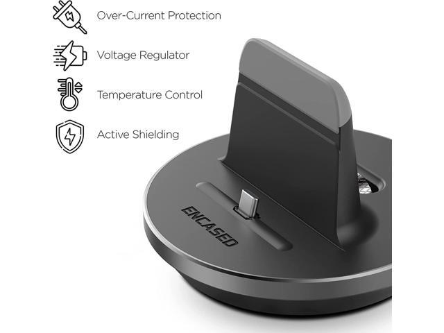 Encased Desktop Charging Stand for USB-C Phone and Tablets, Adjustable Case-Friendly Dock Station Charger, Super Fast Charge Compatible (Wired Type-C)