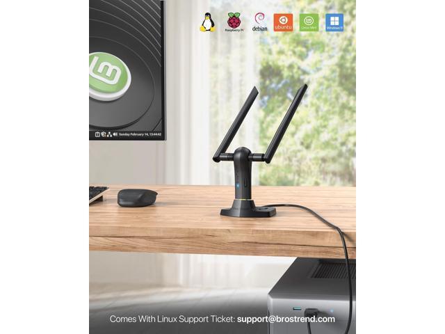BrosTrend AC1200 Linux WiFi Adapter for Ubuntu, Kali, Mint, Debian, Lubuntu, Xubuntu, Mate, Zorin, PureOS, Raspberry Pi, Windows etc. 5GHz +...