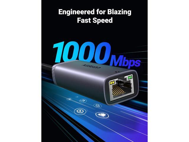 UGREEN USB to Ethernet Adapter USB 3.0 to 10 100 1000 Mbps Gigabit LAN Network Adapter RJ45 Internet Adapter Compatible with Nintendo Switch Laptop...