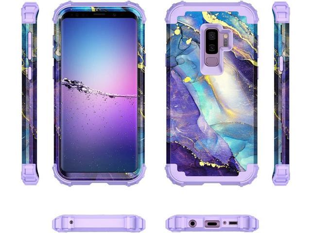 Rancase for Galaxy S9 Plus Case,Three Layer Heavy Duty Shockproof Protection Hard Plastic Bumper +Soft Silicone Rubber Protective Case for Samsung...