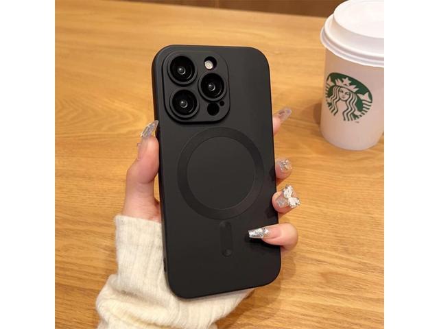 Magnetic Case for iPhone 13 Pro Max Phone Case Accossories with Full Camera Len Protector Durable Silicone Slim Shockproof Cute Cellphone Cover for...