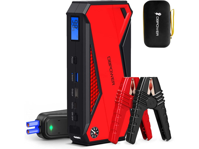DBPOWER Car Jump Starter, 1600A Peak 17200mAh Portable Power Pack for Up to 7.2L Gas and 5.5L Diesel Engines, 12V Auto Battery Booster with LCD...