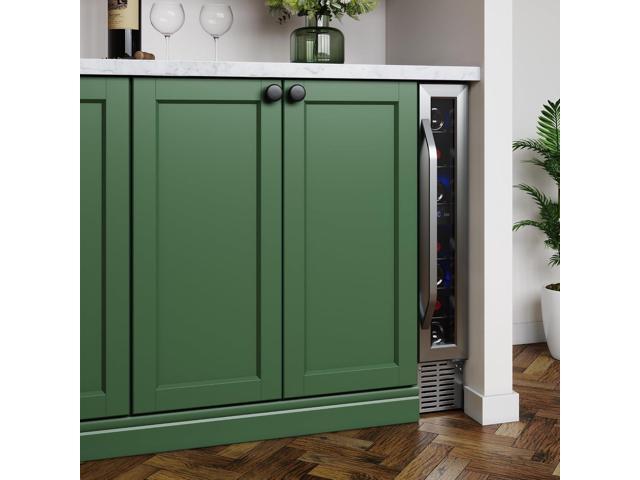 EdgeStar CWR70SZ 6-Inch 7 Bottle Built-In Wine Cooler Built-In or Freestanding, 6 Inch Wide, Reversible Glass Door, LED Lighting, Digital...