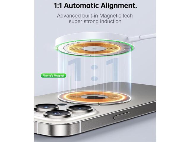 Magnetic Wireless Charger for iPhone 16/16 Pro/16 Plus/16 Pro Max,FDGAO 2 in 1 15W Fast Magnetic Charging Compatible with iPhone 15/14/13/12 Series...