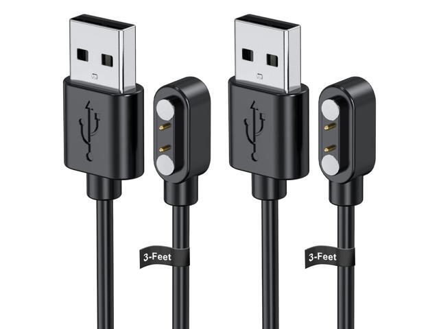 Smart Watch Charger for YAMAY VeryFitPro, [ 2-Pack 3.3-Feet ] Replacement Magnetic Watch USB Charging Cable Cord for SW021 SW023 Letsfit ID205L...