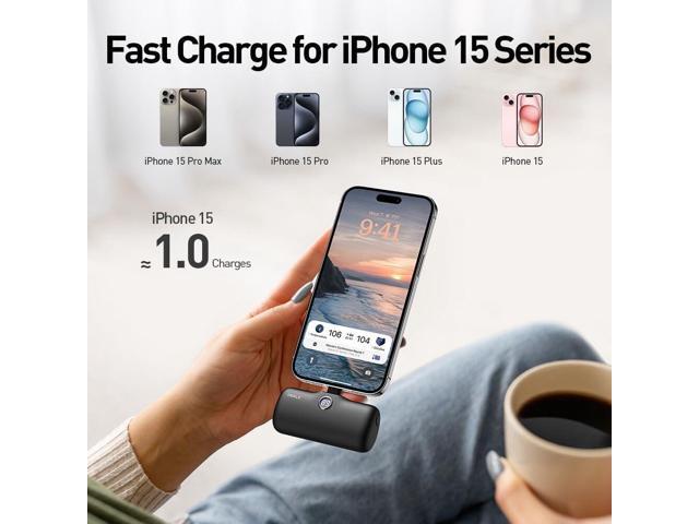iWALK USB-C Portable Charger for iPhone 15/16, Mini 20W 4,800mAh Wireless Power Bank Fast Charging Travel Battery Pack Compatible with iPhone...