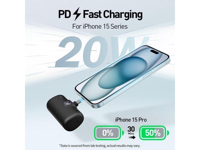iWALK USB-C Portable Charger for iPhone 15/16, Mini 20W 4,800mAh Wireless Power Bank Fast Charging Travel Battery Pack Compatible with iPhone...