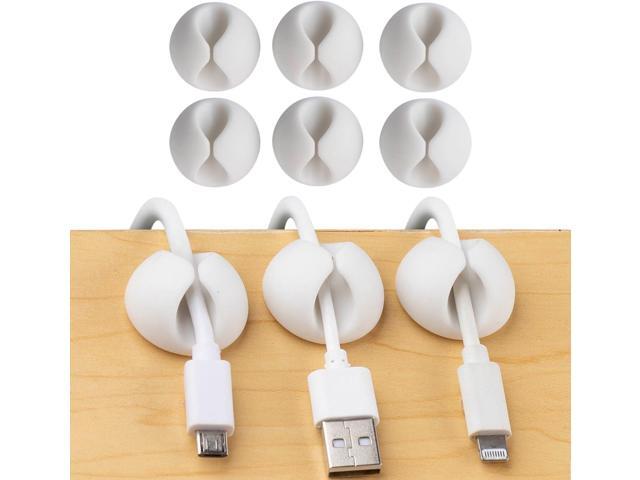 Convenient Cable Clips Sticky, Compact Cable Holders for Cord Organization Cord Keepers with 3M Strong Adhesive Backing for Organizing Power...