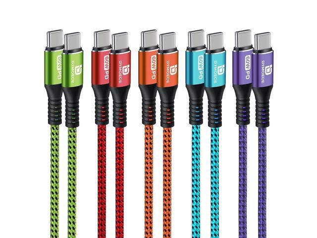 USB C to USB C Cable,(6ft, 5Pack) 60W/3A Type C Charging Cable Cord Fast Charging USB C Cable for Samsung Galaxy S23 S22 S21 S20 Ultra, W24...