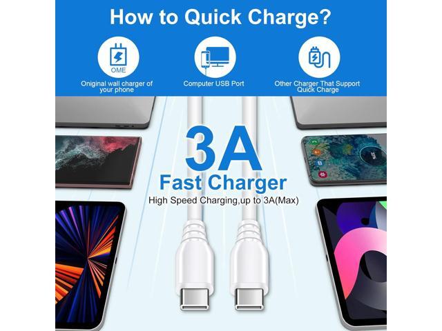 USB C Fast Samsung Charger Box 6ft C to C Cord for Galaxy S25 Ultra S25 Plus A16 5G A14 5G,A15 A25 A13 A54,A24 S24 FE S23 A03s A53 A23 S22 S21...