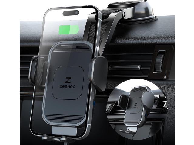 ZeeHoo Wireless Car Charger, 15w Fast Charging, Auto Clamping Car Phone Mount, Cell Phone Holder Charger, for iPhone 17 16 15 14 13 12 11 Pro Max...