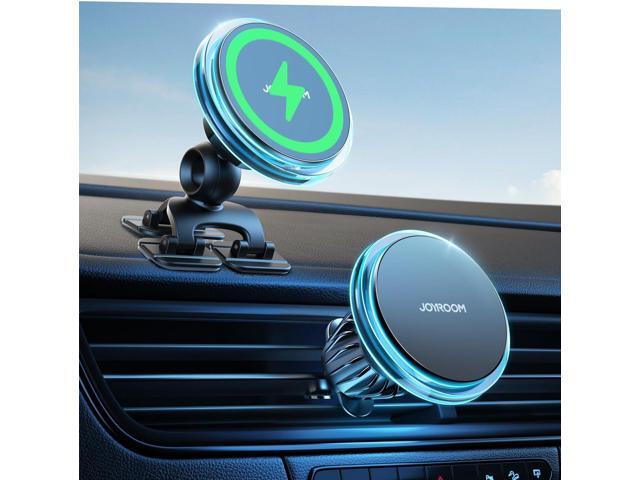JOYROOM for MagSafe Car Mount Charger, 2024 Upgraded 15W Fast Charging Magnetic Wireless Car Charger Suitable for [Vent+Dash+Wall], for Magsafe...