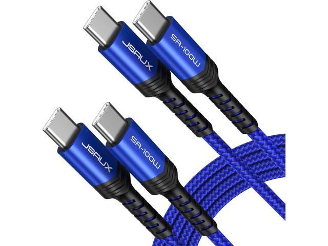 JSAUX 100W USB C to USB C Cable for iPhone 17, USBC Type C Charge Cord 5A Fast Charging Compatible with iPhone 17 Air 16 15 Pro Max Samsung Galaxy...