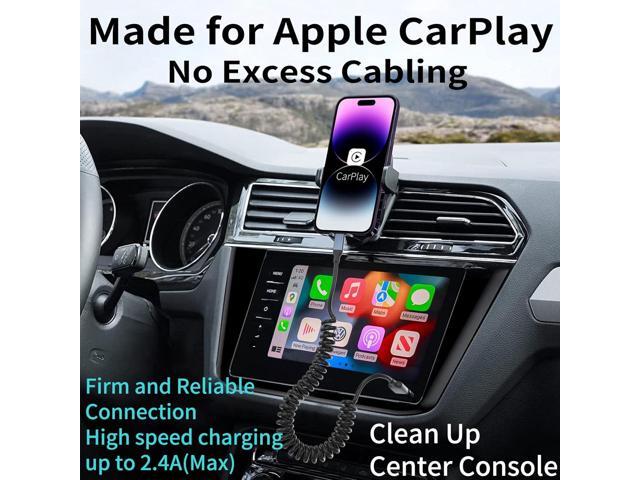 Coiled Lightning Cable for Car, [MFi Certified] 2Pack Retractable iPhone Charger Cord Apple Car Play USB to Lightning Cable 3FT Coiled iPhone...
