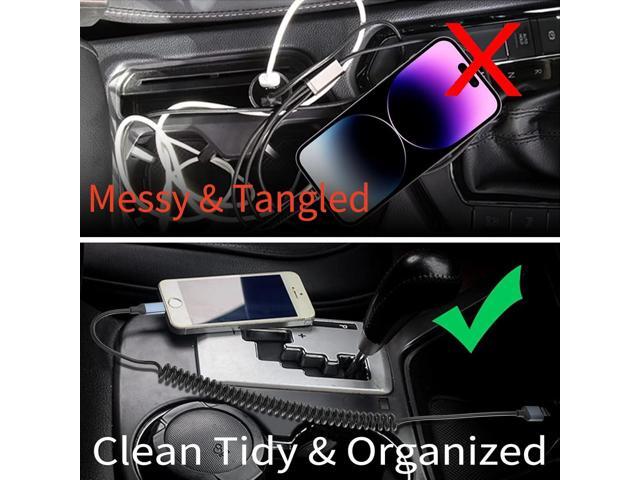 Coiled Lightning Cable for Car, [MFi Certified] 2Pack Retractable iPhone Charger Cord Apple Car Play USB to Lightning Cable 3FT Coiled iPhone...