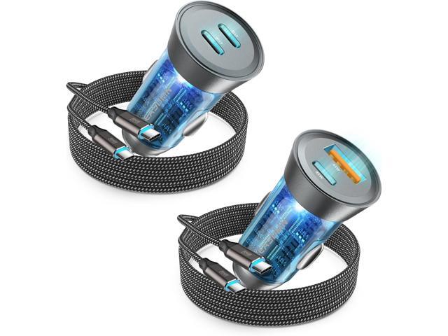 2-Pack 90W USB C Super Fast Car Charger, Dual-Port [PD/PPS 45W & QC 45W] Car Cigarette Lighter USB Charger Adaper for Samsung Galaxy S24...