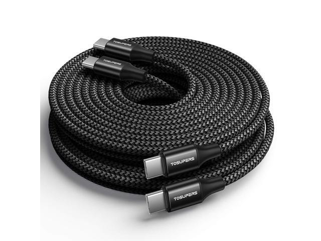 [10ft 2-Pack] Long USB C to USB C Cable Fast Charging 60W, PD Type C Charger Cord for Samsung Galaxy S24 S23 S22 Ultra Flip, for iPhone 15 Pro...