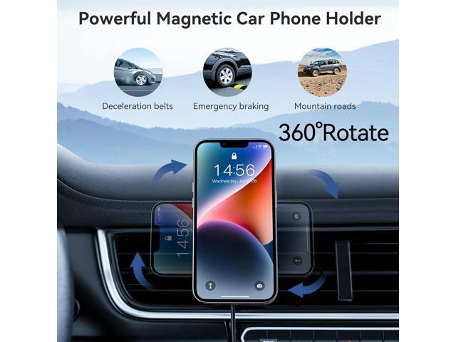 Magsafe Car Mount Wireless Car Charger [15W PRO ] Universal Vent Car Charging Fits iPhone16 Pro Max Plus Mini 16 15 14 13 12