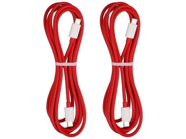 for SUPERVOOC USB-C to USB-C Cable for OnePlus 10T 6.6FT, 2-Pack Type C Warp Charge Dash Charger Cable 65W Super Fast PD Charging Cord for OnePlus...