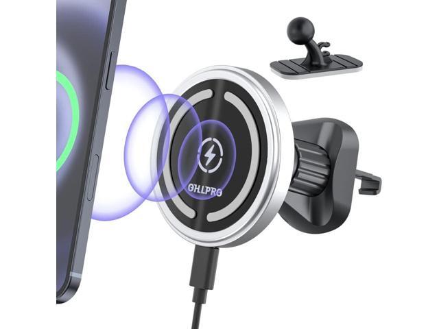 Magnetic Wireless Car Charger Compatible with MagSafe Car Charger Mount, 360° Adjustable Auto Alignment Air Vent Mount for iPhone 13/13 Pro/13 Pro...